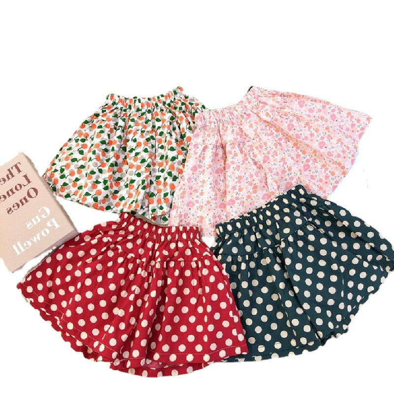 2023. gada vasaras meiteņu šorti Punktu ziedu šorti bērniem Ikdienas bērnu bikses Mazu bērnu pludmales bikses Zīdaiņu Bloomers Apģērbs