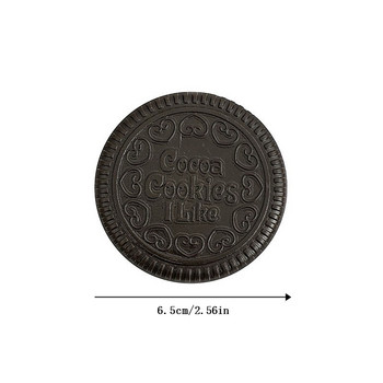 1 бр. Сладко шоколадово бисквитено огледало с дизайн на шоколад Oreo с 1 комплект гребен Дамски инструмент за грим, сгъваемо огледало за грим