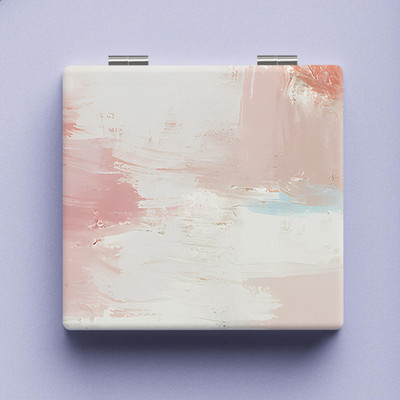 Jauns Abstract Pattern Aplauzums Spogulis Divpusējs Pu Mazs Spogulis Pārnēsājams Salokāms Studentu Kosmētikas Spogulis Sieviešu Kosmētikas Instrumenti