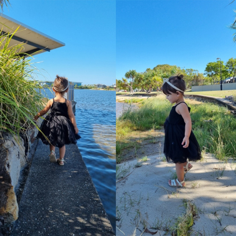 Bērnu meiteņu vasaras kleita, cieta piedurkne, mežģīņu bikšturi, kostīms, tērps bērniem, meiteņu ballīte, balets, kāzu princeses apģērbs