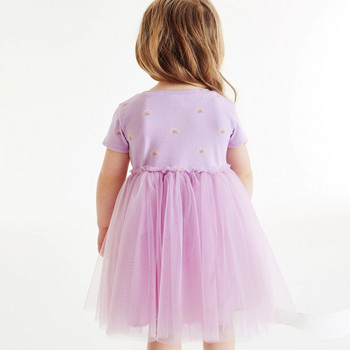 Little maven 2024 Κοριτσίστικα Ρούχα Καλοκαιρινά Rainbow Purple Mesh Φόρεμα Πριγκίπισσας Φόρεμα για κορίτσια 2023 Φόρεμα γαμήλιου πάρτι για παιδιά καλοκαίρι