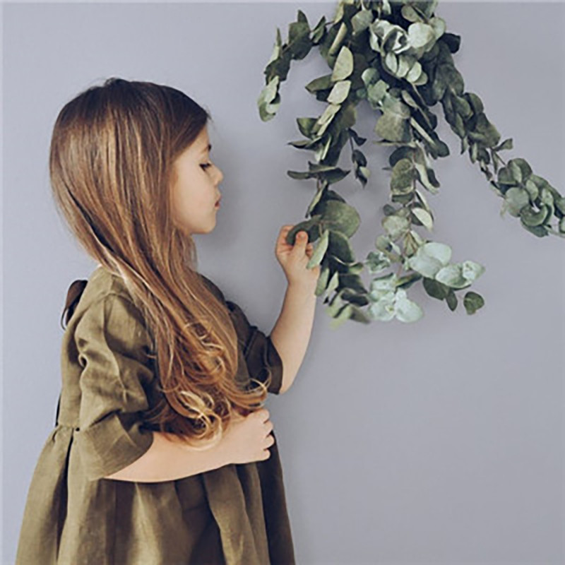 Rochie nouă pentru fete, bumbac, in, cu mânecă mijlocie, rochie plisată pentru copii, vară, ocazională, panglică, prințesă, WT124