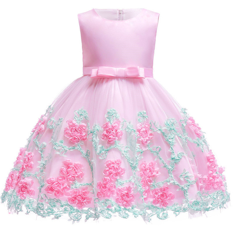 Baby Kids Tutu dzimšanas dienas princeses kleita meitenēm Zīdaiņu mežģīņu kleita bērniem Eleganta kleita Apģērbs meitenēm Mazuļu apģērbi