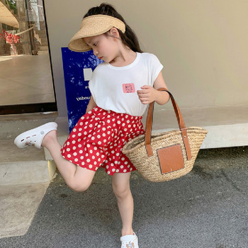 Κοριτσίστικα σορτς Καλοκαιρινό λεπτό παιδικό παντελόνι μόδας με κουκκίδα στάμπα ψηλόμεση φούστα Παντελόνι Casual Hot Beach Κοντά βρεφικά ρούχα 2-7 ετών