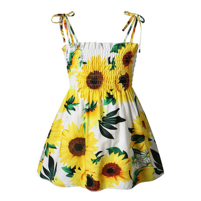 2024 rochie florală de vară pentru fetiță, ocazională pentru copii, pentru copii mici, haine din bumbac, rochie pentru fete, rochie de soare de plajă, fără mâneci