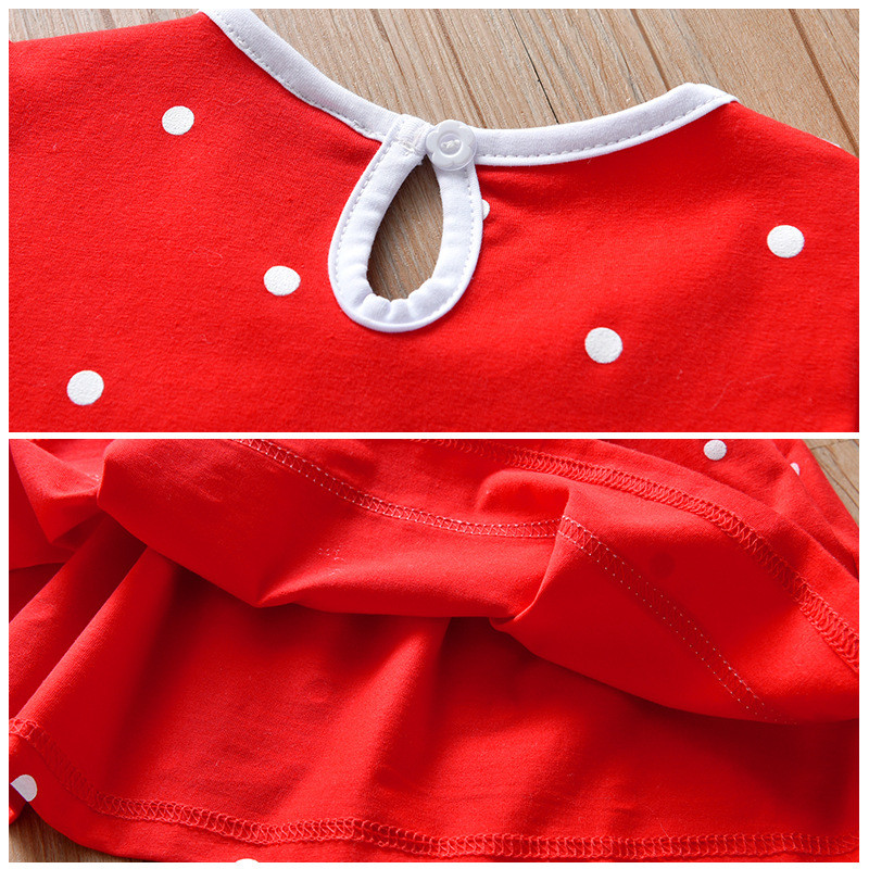 Little maven 2024 Meiteņu zīdaiņu vasaras sarkana kleita Kokvilnas ikdienas apģērbs Sarkans, jauki bērnu komforta apģērbs bērniem no 2 līdz 7 gadiem