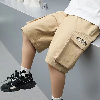 Αγόρια σορτς Hot καλοκαιρινό χαλαρό παντελόνι Εφηβικό παντελόνι Ρούχα για αγόρια Casual Cargo Κοντό παντελόνι Παιδικό ελαστικό βαμβακερό παντελόνι μέσης