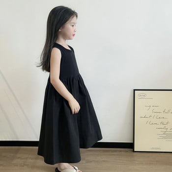 Καλοκαιρινό παιδικό κορίτσι αμάνικο αφράτο φόρεμα Γλυκό πριγκίπισσα συνονθύλευμα βολάν Κοριτσίστικο φόρεμα κορεατικού στυλ 3-8Τ