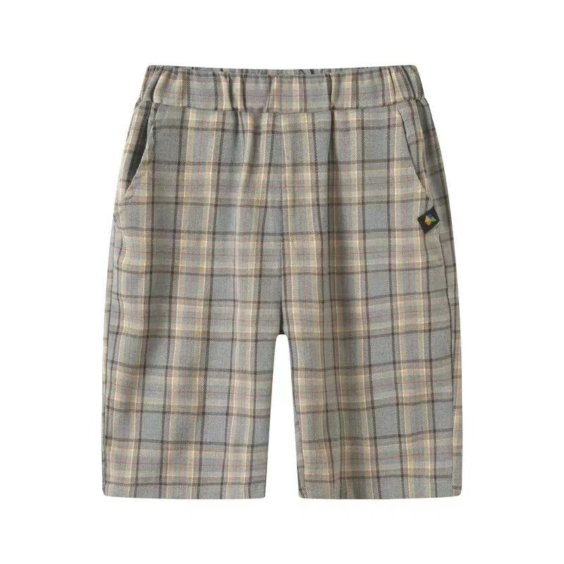 2022 m. nauji berniukų languoti šortai, laisvalaikio vasaros vaikiški madingi minkšti, kvėpuojantys penkių ketvirčių kelnės, aukštos kokybės vaikiški drabužiai