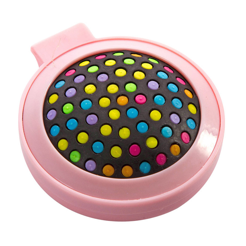 Jauna pārnēsājama apaļa ķemmes kabata maza izmēra ceļojumu masāžas salokāmas ķemmes matu suka ar spoguli veidojošu 7 krāsu dropship TSLM1