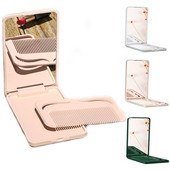 Mazs spoguļu ķemmes komplekts vienkrāsains modes pārnēsājams salokāms grima spogulis ar ķemmi meitenēm dāvanu aplauzuma rīki tualetes spogulis ceļojumi