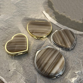 Prijenosno žensko ogledalo za šminkanje od materijala octene kiseline, džepno kozmetičko ogledalo za šminkanje, presavijeno sa strane