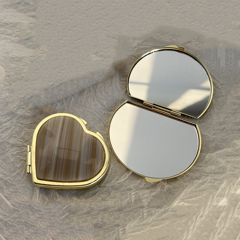 Prijenosno žensko ogledalo za šminkanje od materijala octene kiseline, džepno kozmetičko ogledalo za šminkanje, presavijeno sa strane