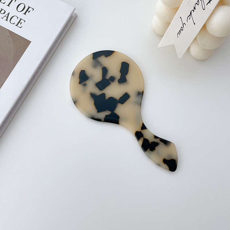 Korejsko ogledalo s octenom kiselinom za šminkanje, prijenosno ručno ogledalo za nošenje s ručkom, jednostrano toaletno ogledalo za žene, djevojke