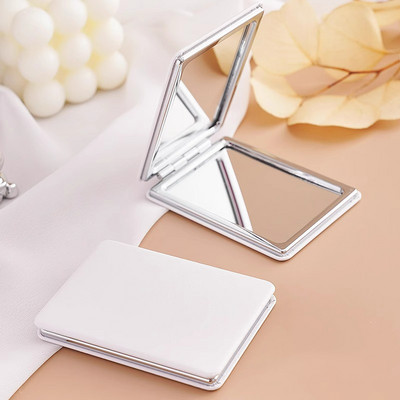 1 gab. Pārnēsājams divpusējs spogulis, modes sieviešu sieviešu kosmētikas spogulis, kosmētisks, saliekams, kompakts kabats ar aplauzuma rīku Jauka dāvana