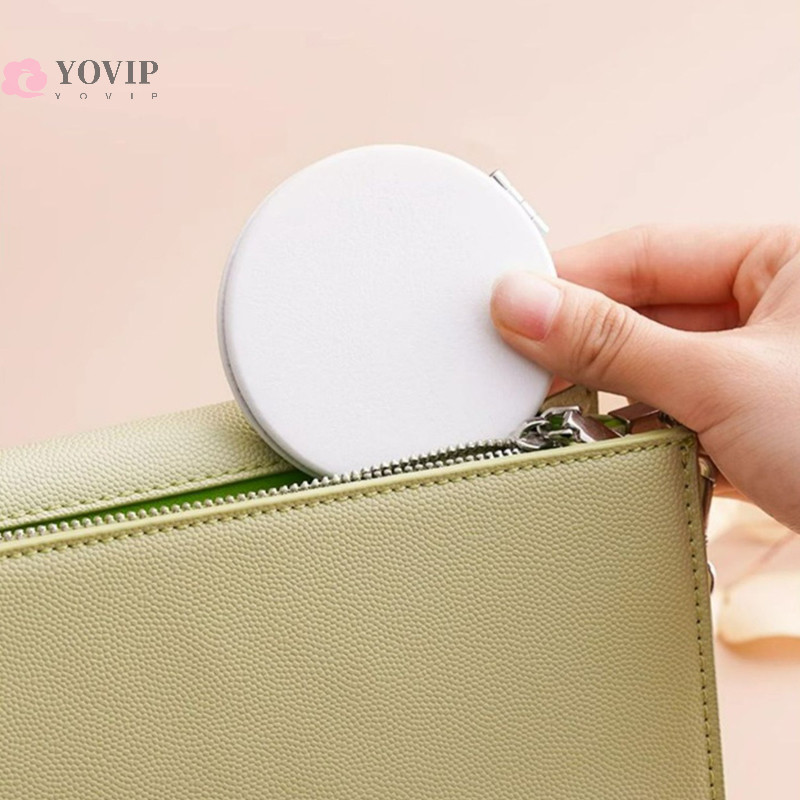 1 gab. Pārnēsājams divpusējs spogulis, modes sieviešu sieviešu kosmētikas spogulis, kosmētisks, saliekams, kompakts kabats ar aplauzuma rīku Jauka dāvana