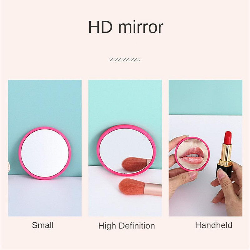 Ekskluzīvi skaistumkopšanas saloniem Spogulis mazs spogulis apaļš plastmasas kosmētiskais spogulis ādas kopšanas instrumenti Touch Up grims plastmasas spogulis