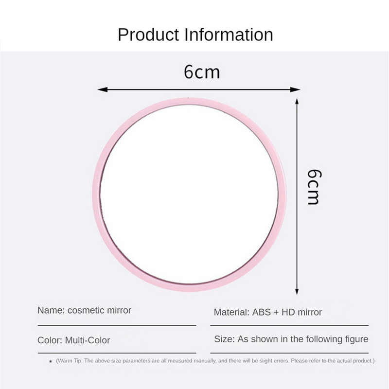 Ekskluzīvi skaistumkopšanas saloniem Spogulis mazs spogulis apaļš plastmasas kosmētiskais spogulis ādas kopšanas instrumenti Touch Up grims plastmasas spogulis