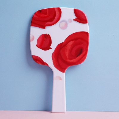 Liela izmēra rokas kosmētikas spogulis Sieviešu kvadrātveida spogulis aplauzums Kosmētiskie skaistumkopšanas rīki Rokas tualetes kosmētikas spogulis aplauzuma rīki