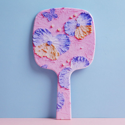 Liela izmēra rokas kosmētikas spogulis Sieviešu kvadrātveida spogulis aplauzums Kosmētiskie skaistumkopšanas rīki Rokas tualetes kosmētikas spogulis aplauzuma rīki