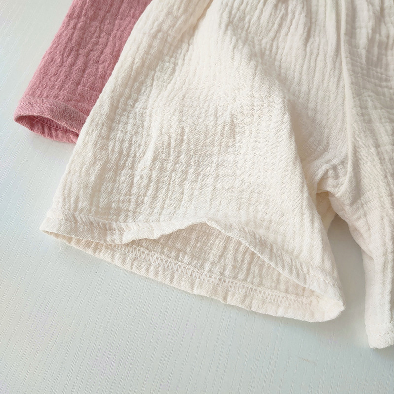 Īsas Unisex Bērnu Šorti Vienkrāsainas Vasaras piektās bikses Mīkstas Ērtas Bērnu Puišu Meiteņu Īsas Bikses