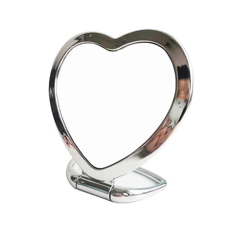 1 gab kosmētikas spogulis jauks apaļš sirds formas kosmētisks saliekams spogulis mājas guļamistabai darbvirsmai