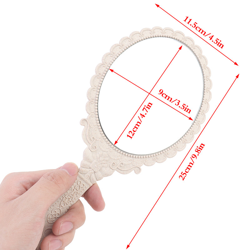 Vintage cirsts rokas tualetes spogulis aplauzums spogulis roku spogulis rokturis kosmētika