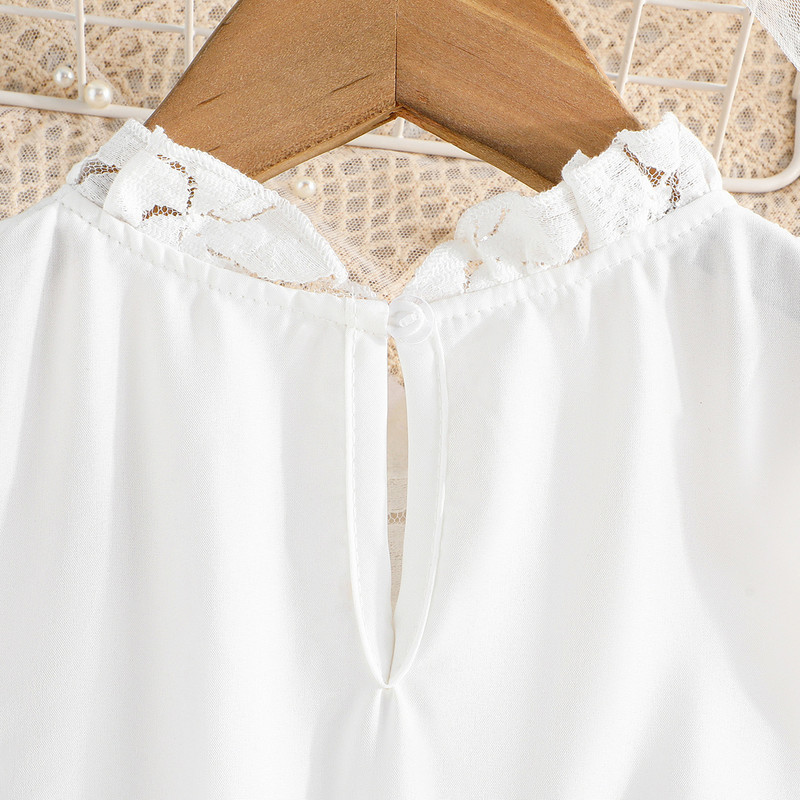 Ljeto 2024. Novi dolazak Zelena dizajnerska simpatična haljina princeze bez rukava za djevojčice s čipkastim pojasom 4-7T