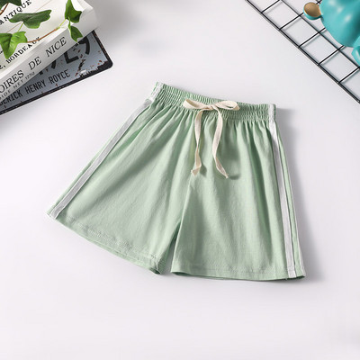 Vasaras mazuļu zēnu drēbes bērniem meitenēm sānu svītru šorti bērnu kokvilna mode sporta sporta apakšpuse ikdienas skriešanas šorti