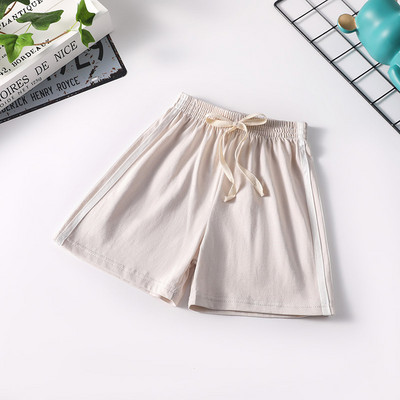 Vasaras mazuļu zēnu drēbes bērniem meitenēm sānu svītru šorti bērnu kokvilna mode sporta sporta apakšpuse ikdienas skriešanas šorti