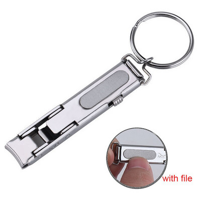 Īpaši plānas nagu griešanas mašīnas Saliekamas pārnēsājamas ceļojumu nagu atslēgu piekariņi šķēres nerūsējošā tērauda manikīra rīku komplekti