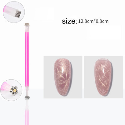 7 Style īpaši spēcīga magnētiskā nagu nūja Profesionāls Cat Eye Magnētisks spēcīgs nagu mākslas 9D līnijas sloksnes efekts Cat`eye nagu rīks