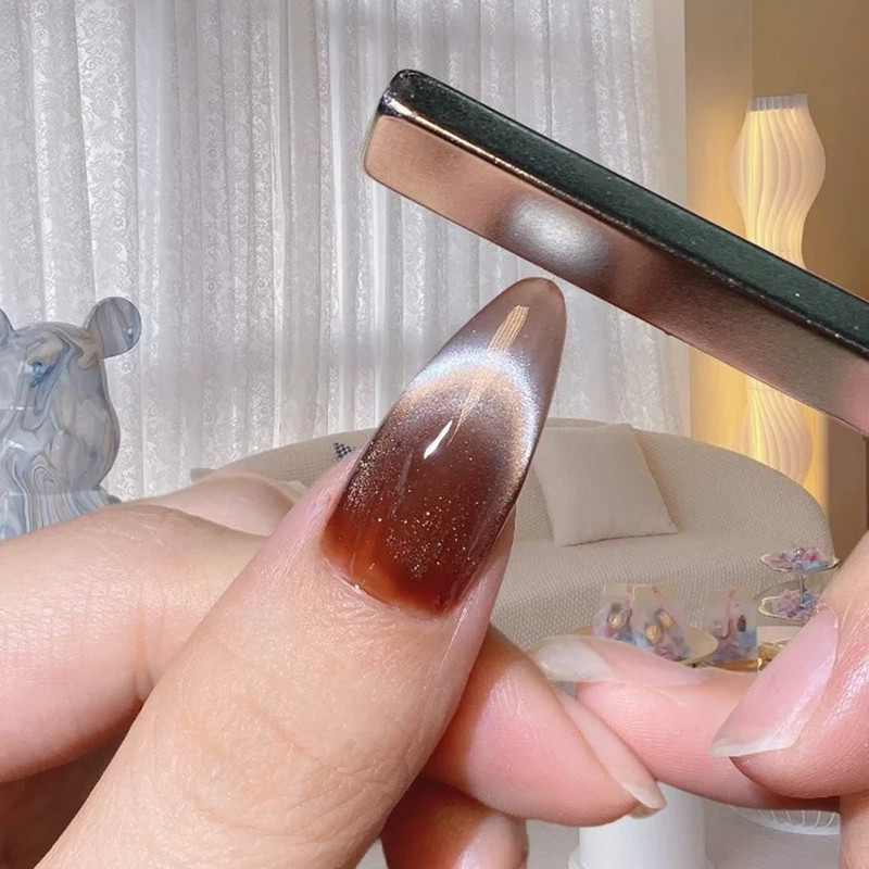 7Style Itin stipri magnetinė nagų lazdelė Profesionali Cat Eye Magnetinė Galinga Nail Art 9D linijos juostos efekto Cat`eye nagų priemonė