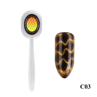 Stick magnetic pentru arta unghiilor cu ochi de pisică pentru lac cu gel UV, table magnetică multifuncțională, lac cu gel, pix, instrument de desenare a liniilor #1612