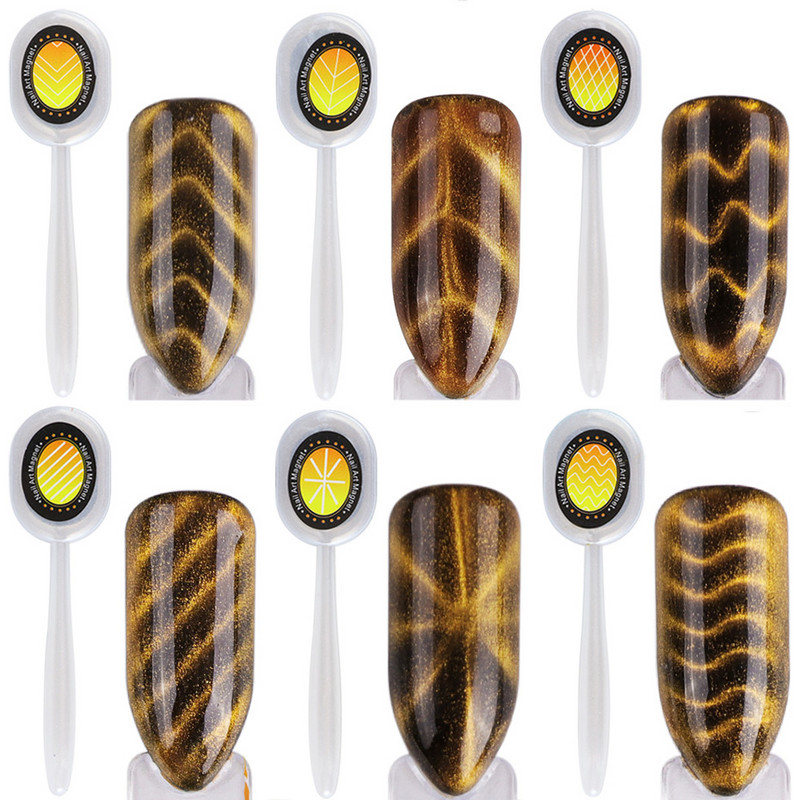 Stick magnetic pentru arta unghiilor cu ochi de pisică pentru lac cu gel UV, table magnetică multifuncțională, lac cu gel, pix, instrument de desenare a liniilor #1612