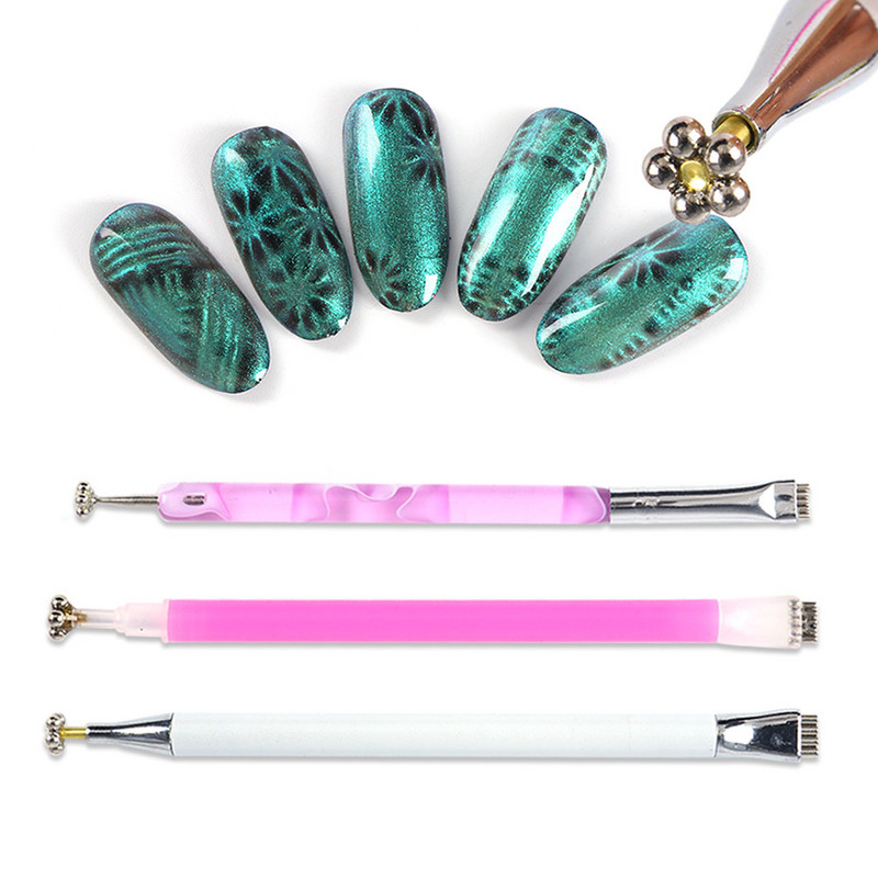 Stick magnetic pentru arta unghiilor cu ochi de pisică pentru lac cu gel UV, table magnetică multifuncțională, lac cu gel, pix, instrument de desenare a liniilor #1612