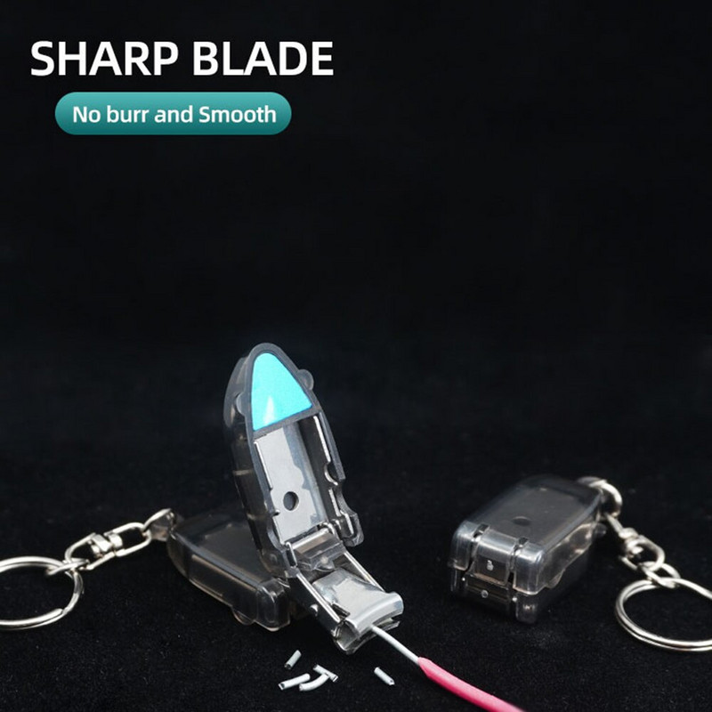 2023 legmenőbb új eladó Mini hordozható körömvágó műanyag fogantyús forgó körömvágó kulcstartóval a kínai gyárból