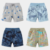 2024 Лято 2 3 4 5 6 8 10 години Европейски американски стил Животински принт Детски дрехи Памучен картон Детски къси панталони за бебета