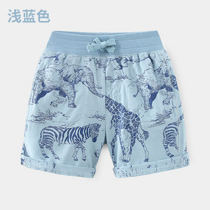 2024 Лято 2 3 4 5 6 8 10 години Европейски американски стил Животински принт Детски дрехи Памучен картон Детски къси панталони за бебета