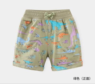 2024 Лято 2 3 4 5 6 8 10 години Европейски американски стил Животински принт Детски дрехи Памучен картон Детски къси панталони за бебета