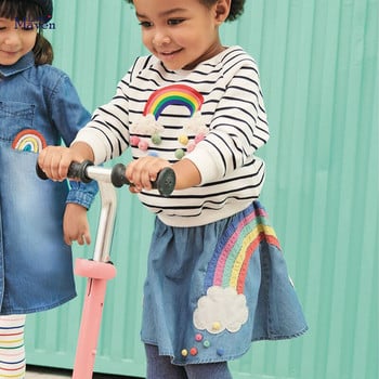 Little maven Baby Girls Summer Dress Unicorn τζιν φούστα Υπέροχα casual ρούχα βαμβακερά για νήπια βρέφη Παιδιά 2 έως 7 ετών