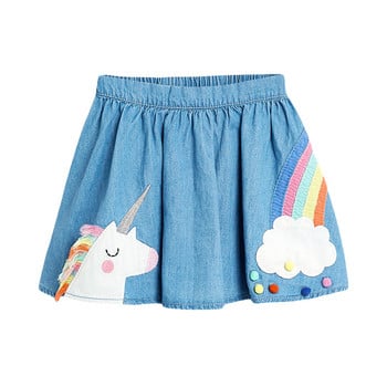 Little maven Baby Girls Summer Dress Unicorn τζιν φούστα Υπέροχα casual ρούχα βαμβακερά για νήπια βρέφη Παιδιά 2 έως 7 ετών