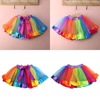 Κορίτσι Tutu Rainbow Φούστες Πριγκίπισσα Μίνι Pettiskirt Στολή πάρτι Μπαλέτο Χορός ΦούστεςTulle Κοριτσίστικα Ρούχα Παιδικά Ρούχα
