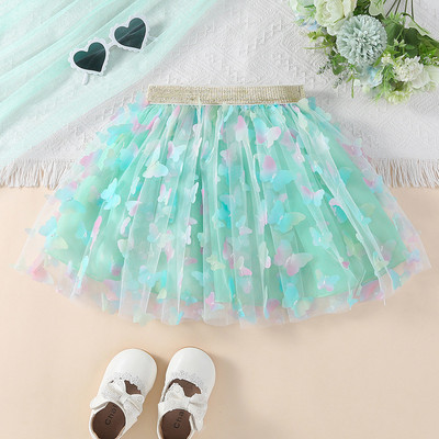 Baby Girls Tutu Pūkaini svārki Toddler Princess Ballet Deja Tills Tauriņš Bērnu Svārki Jauki Meitenes Elastīgi Apģērbi Mazu svārku svārki