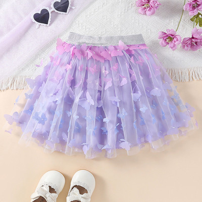 Baby Girls Tutu Pūkaini svārki Toddler Princess Ballet Deja Tills Tauriņš Bērnu Svārki Jauki Meitenes Elastīgi Apģērbi Mazu svārku svārki