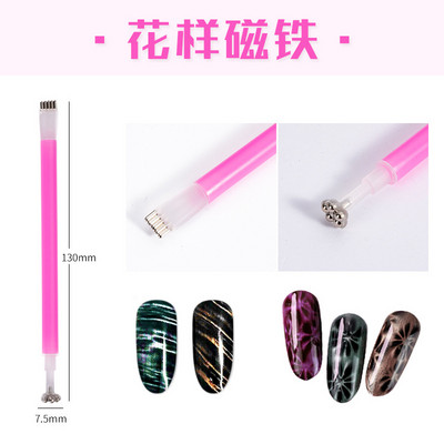Instrumente cu magnet pentru ochi de pisică, un singur cap dublu, cu gel pentru ochi de pisică, stick cu linie curbată, bandă, modele 3D pentru decorarea unghiilor cu gel de poloneză