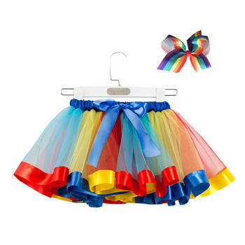 Κορίτσια Φούστα Tutu Βρεφικά Κορίτσια Φούστες Μίνι Pettiskirt Χορός Rainbow Tulle Παιδική Πριγκίπισσα Φούστα Πολύχρωμα Παιδικά Καλοκαιρινά Ρούχα
