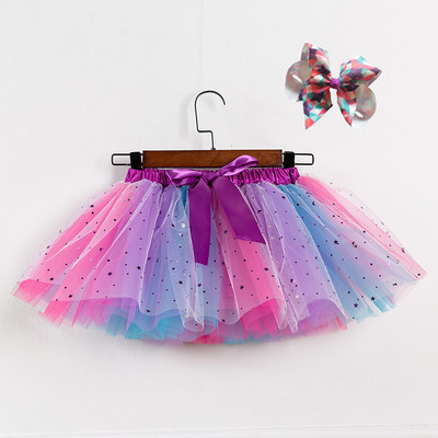 Tutu suknja za djevojčice Suknje za djevojčice Mini Pettiskirt Plesna suknja od tila u duginim bojama Dječja suknja princeze Šarena dječja ljetna odjeća