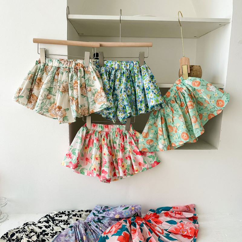 1-7 gadus vecas, lielas meitenes, svārki, šorti, vasaras kokvilnas, elpojoši, bērnu svārki, bikses, ikdienas mazuļu bikses