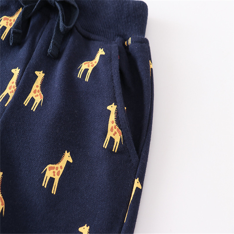 Lēcošie metri Jaunums Zēni Meiteņu Šorti Žirafes Apdruka Savelkamās aukliņas Bērnu Vasaras Bikses Īsas Bikses Bikses Toddler Apģērbs